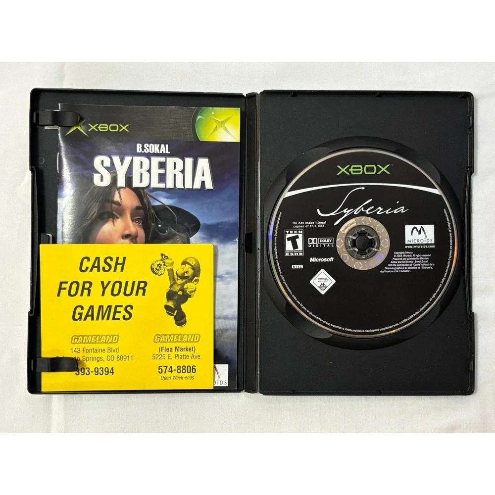 Xbox Syberia‎ Adventure Puzzle Video Game B Sokal Complete